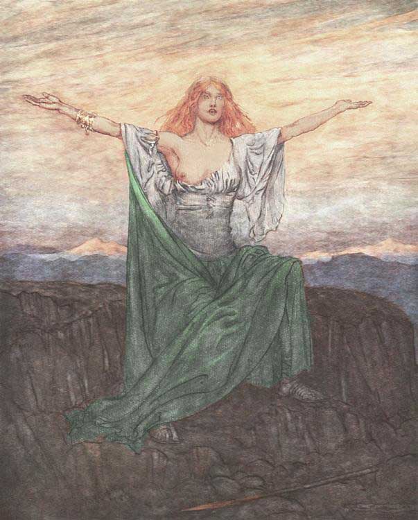 Brünnhilde wakes up and greets the day and Siegfried