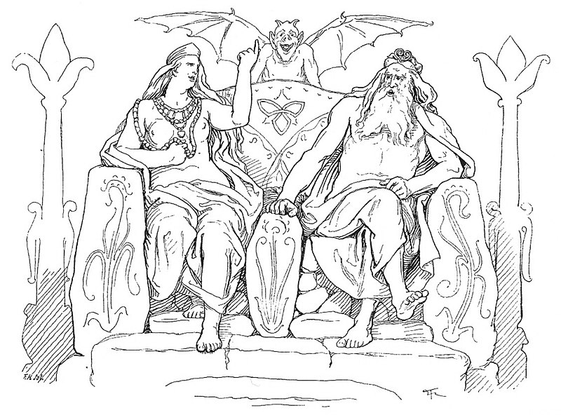 Frigg and Odin in Grimnismal